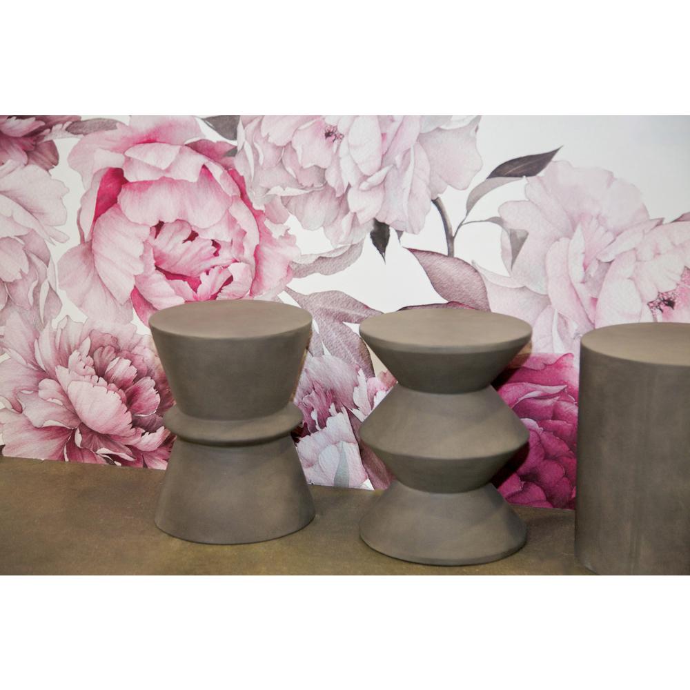 Concrete Hourglass Side Table - Dark Grey. Picture 15