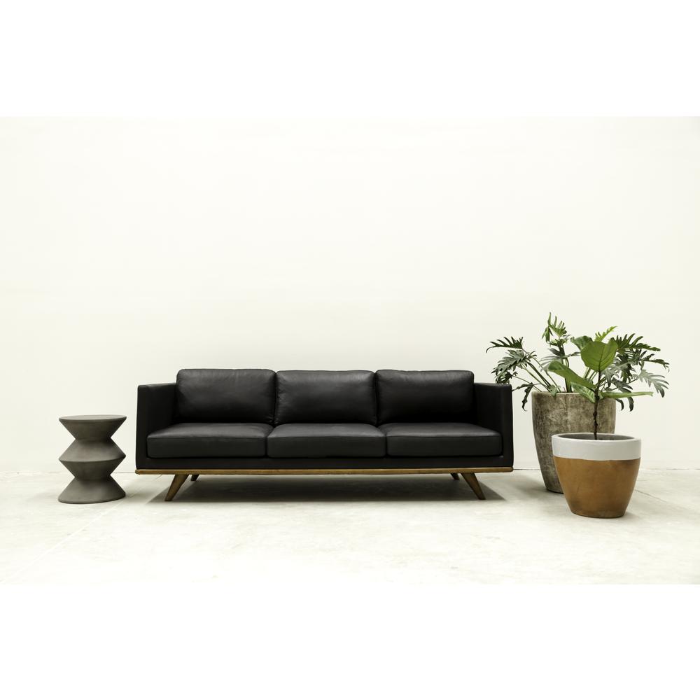 Concrete Hourglass Side Table - Dark Grey. Picture 16