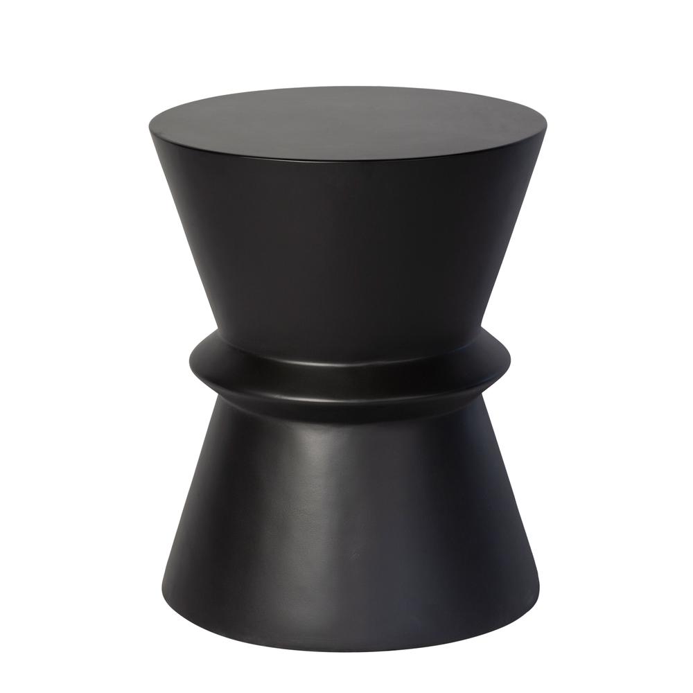 Concrete Hourglass Side Table - Dark Grey. Picture 3