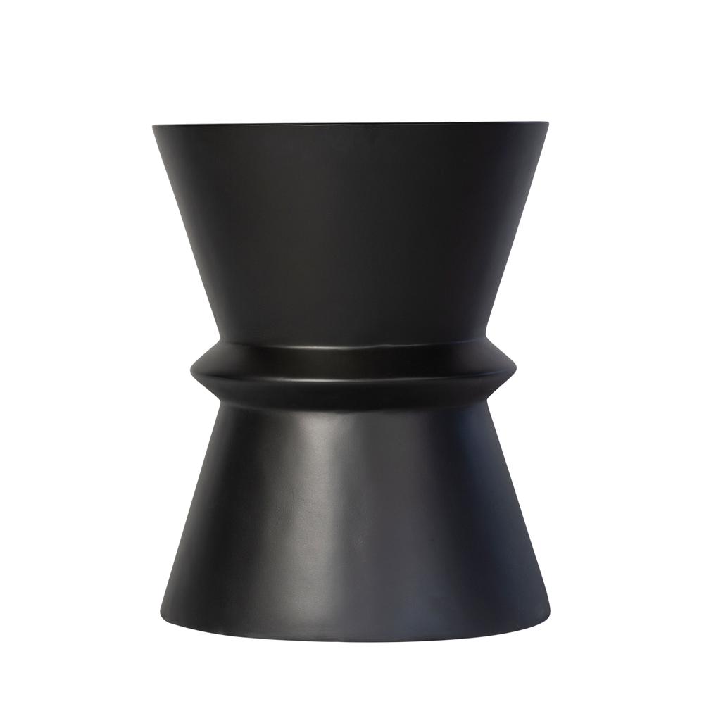 Concrete Hourglass Side Table - Dark Grey. Picture 4