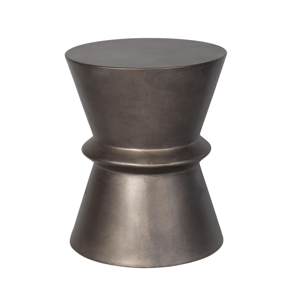 Concrete Hourglass Side Table - Dark Grey. Picture 9