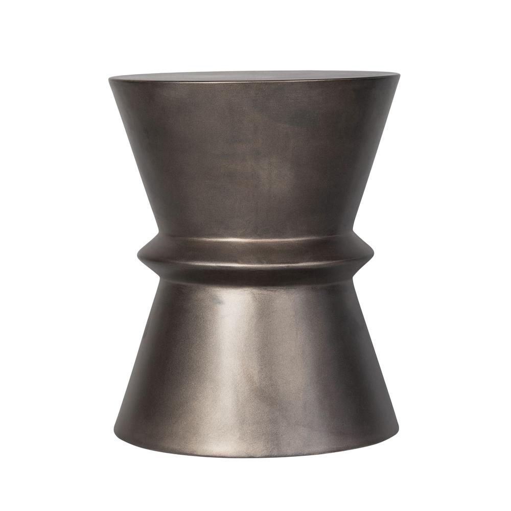 Concrete Hourglass Side Table - Dark Grey. Picture 10