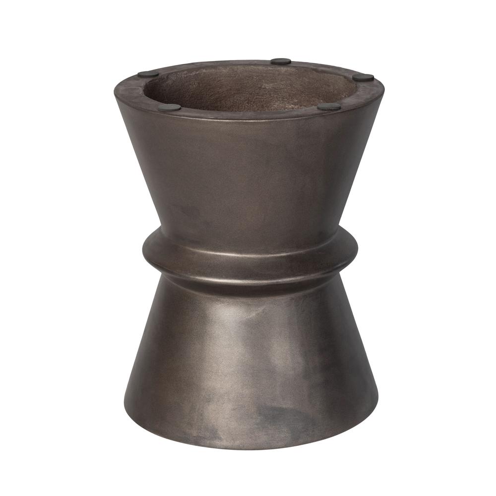 Concrete Hourglass Side Table - Dark Grey. Picture 12