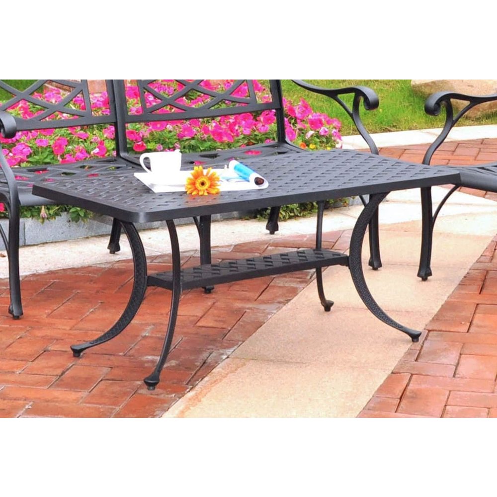 Sedona Cast Aluminum Outdoor Coffee Table. Picture 4