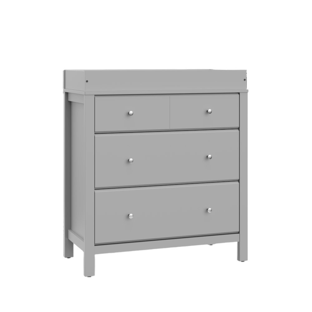 Storkcraft Carmel 3 Drawer Chest with Changing Topper (Pebble Gray). Picture 1