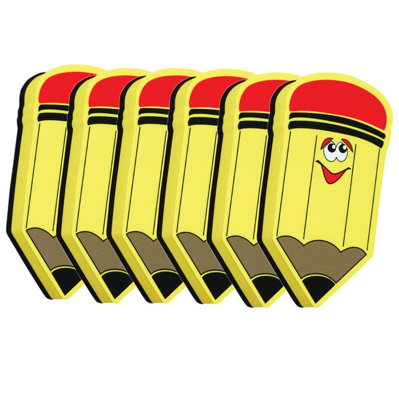 Magnetic Whiteboard Eraser, Pencil, Pack of 6. Picture 2