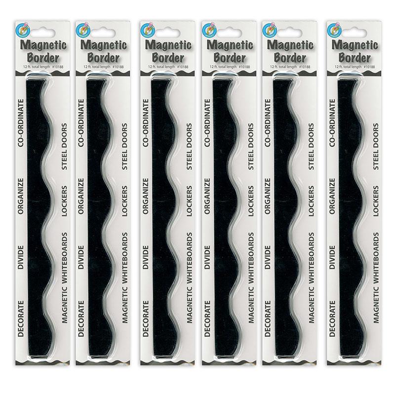 Magnetic Border, Black, 12 Feet Per Pack, 6 Packs. Picture 2