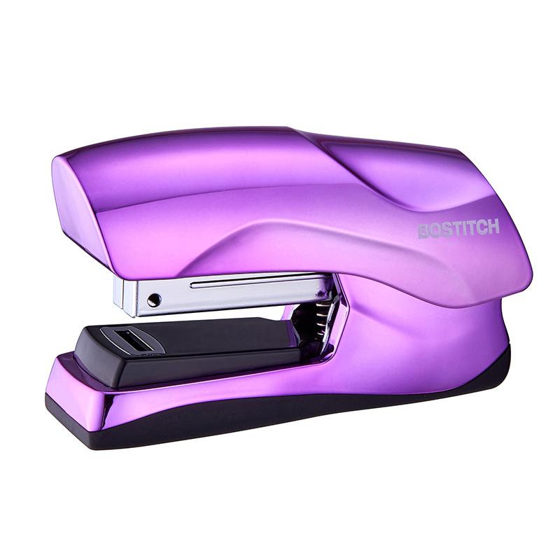 Flat Clinch Stapler, 40 Sheets, Metallic Purple. Picture 2