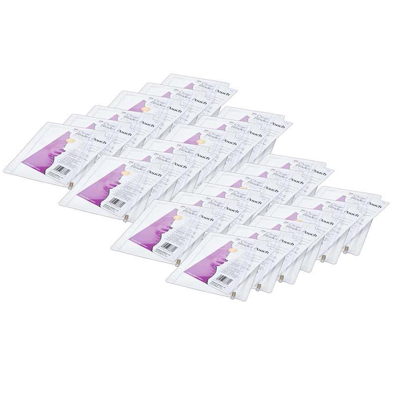 Clear Vinyl Pencil Pouch with Zip-lock Closure, Pack of 24. Picture 2