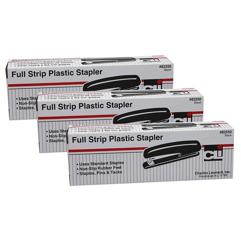 Full Strip Stapler, Black, Pack of 3. Picture 2