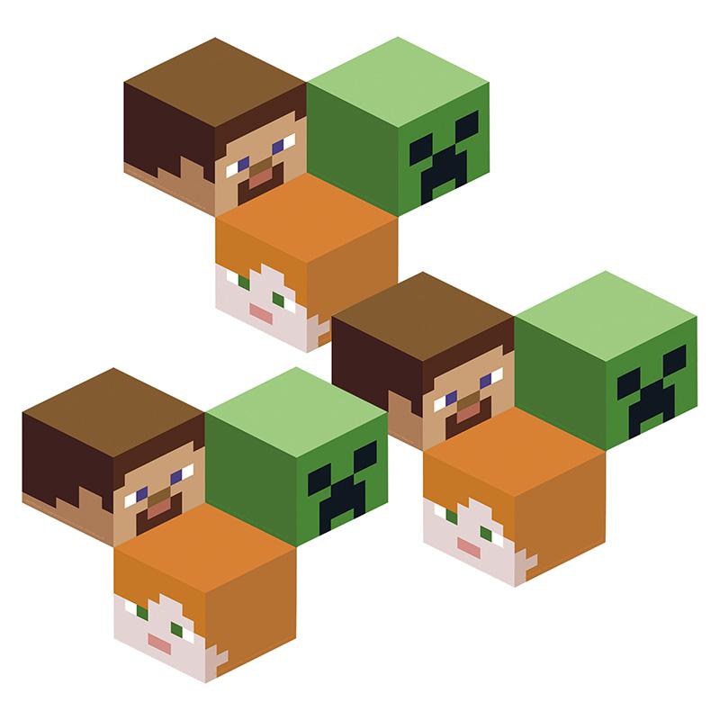 Minecraft Assorted Paper Cut Out, 36 Per Pack, 3 Packs. Picture 2