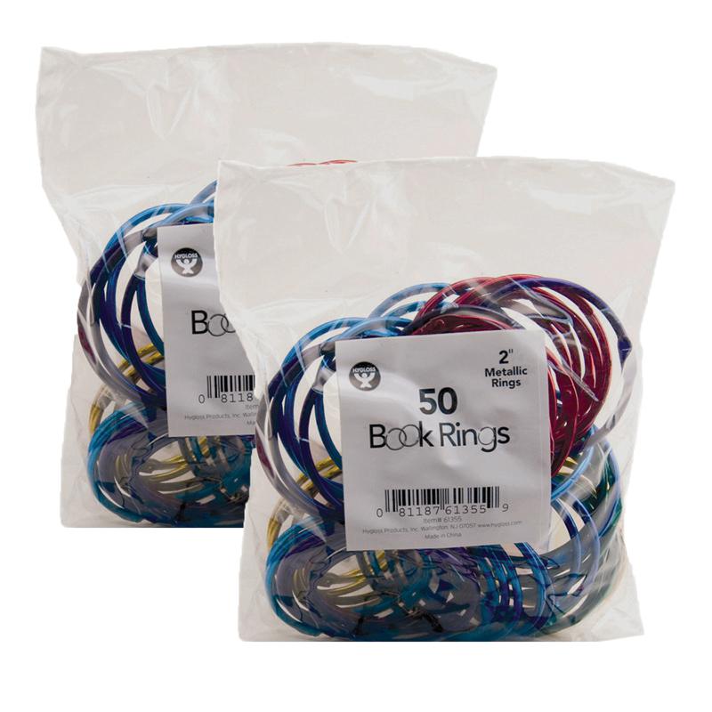 Book Rings, 2 Inch, 50 Per Pack, 2 Packs. Picture 2