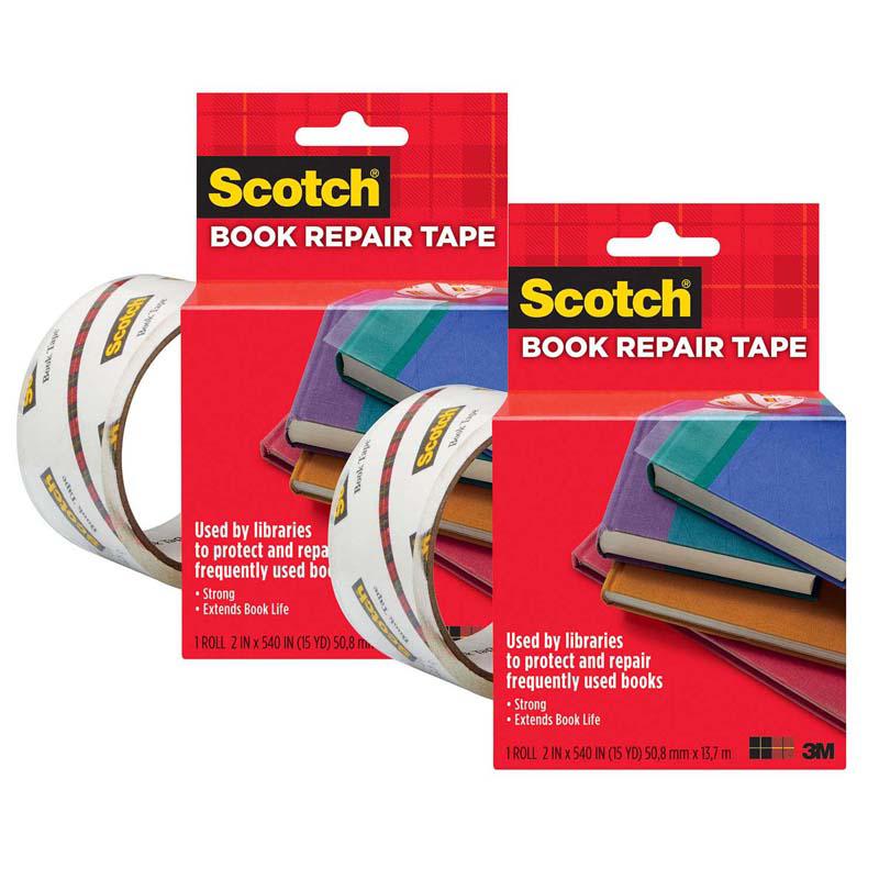 Book Tape, 2 in x 15 yd Per Roll, 2 Rolls. Picture 2