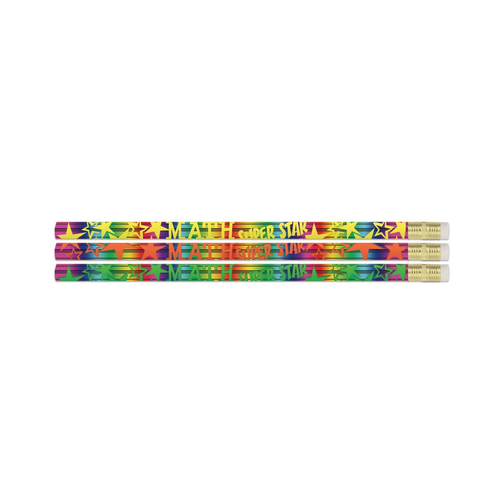 Math Super Star Pencils, 12 Per Pack, 12 Packs. Picture 1