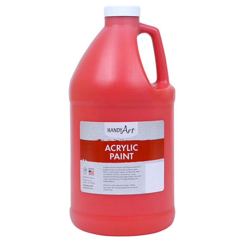 Acrylic Paint Half Gallon, Vermilion. Picture 2
