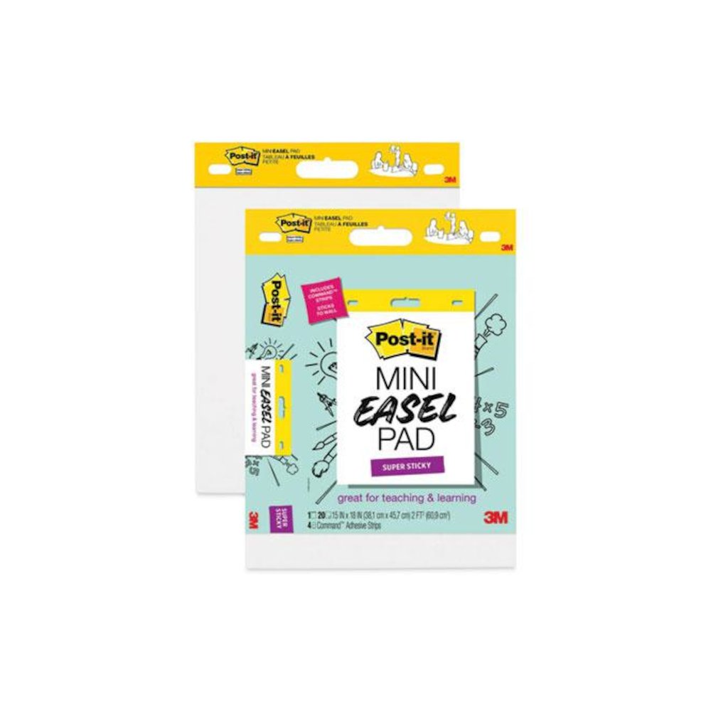 Super Sticky Mini Easel Pad, 15 x 18 Inches, 20 Sheets/Pad, Pack of 2. Picture 2