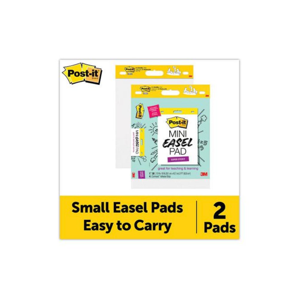 Super Sticky Mini Easel Pad, 15 x 18 Inches, 20 Sheets/Pad, Pack of 2. Picture 1