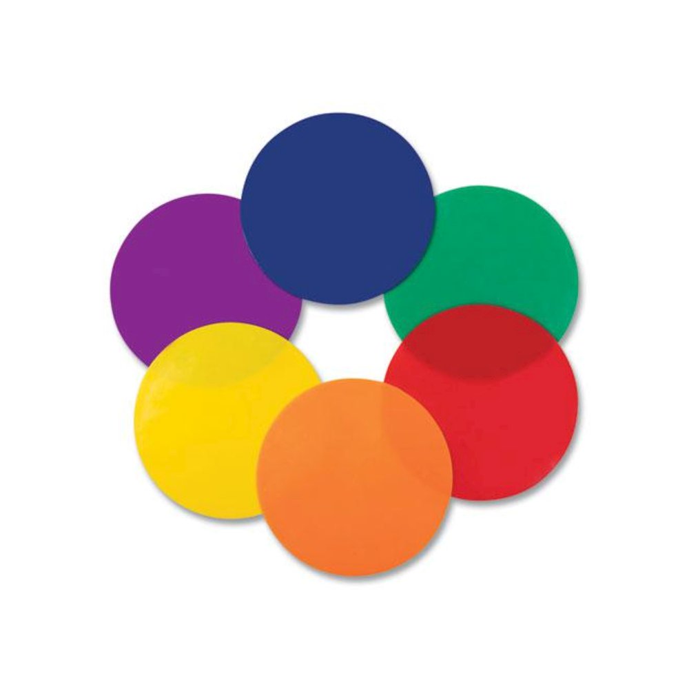 Poly Spot Marker Set, 9" Disks, Assorted Colors, 6/Set. Picture 1