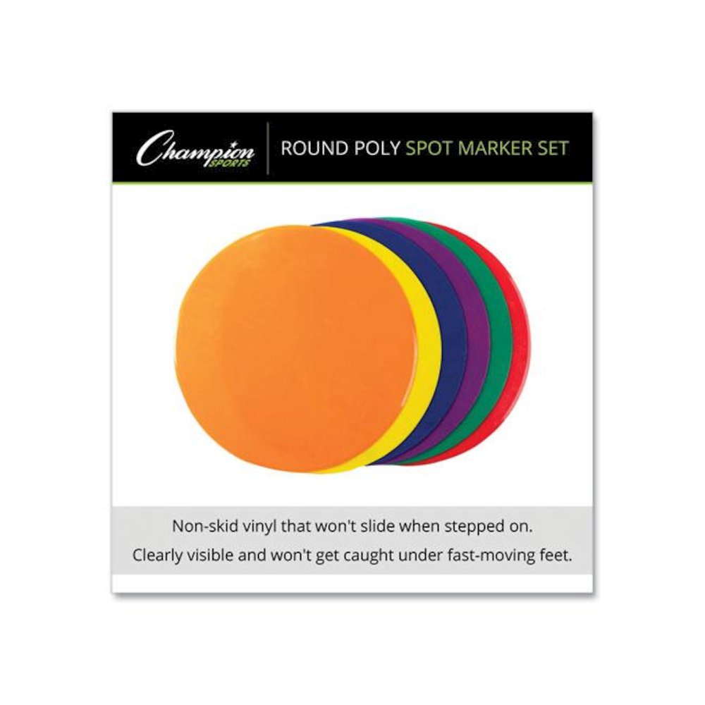 Poly Spot Marker Set, 9" Disks, Assorted Colors, 6/Set. Picture 3