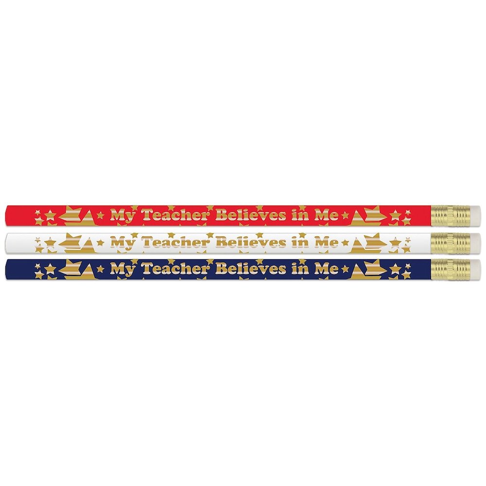 My Teacher Believes in Me Pencils, 12 Per Pack, 12 Packs. Picture 1