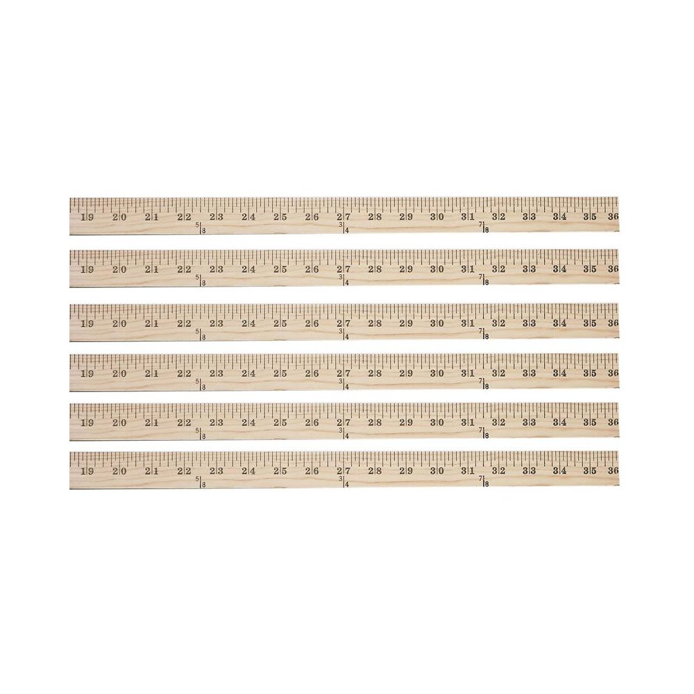 Wood Yardstick, Pack of 6. Picture 2