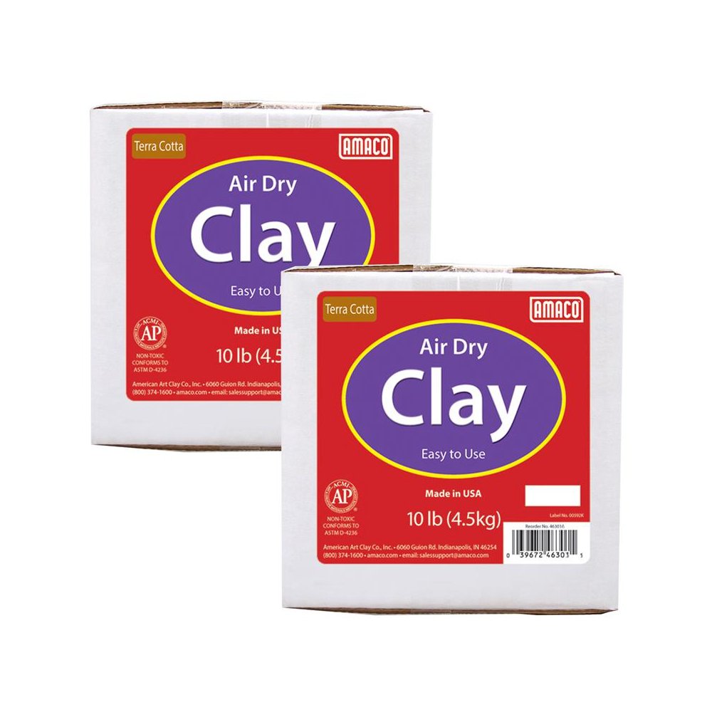 Air Dry Clay, Terra Cotta, 10 lbs. Per Box, 2 Boxes. Picture 2