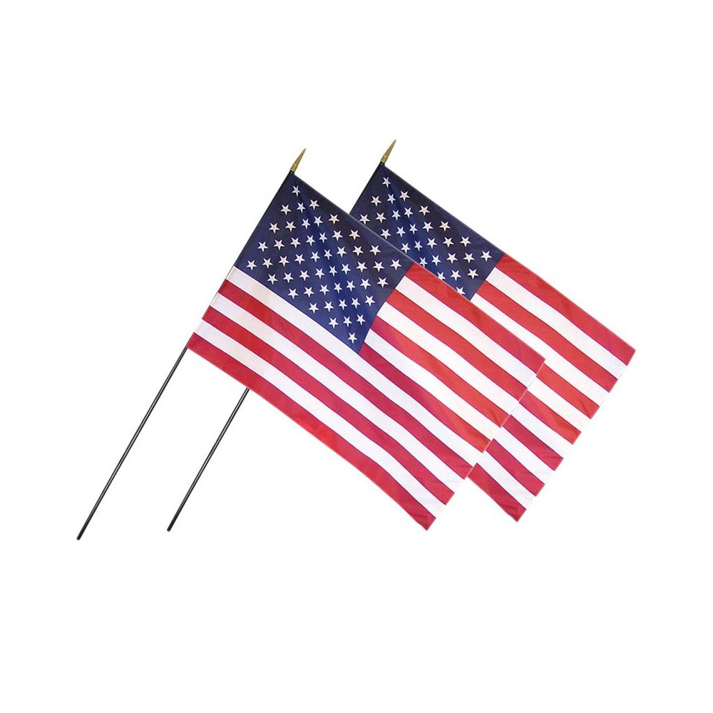 U.S. Classroom Flag, 24" x 36" with Staff, Pack of 2. Picture 2
