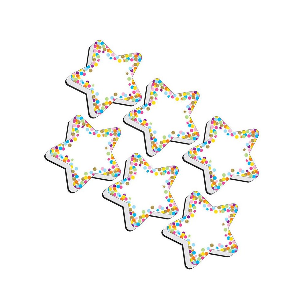 Magnetic Whiteboard Erasers, Star Confetti, Pack of 6. Picture 2