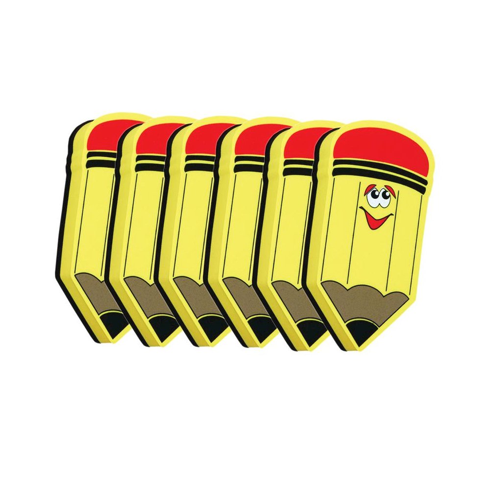 Magnetic Whiteboard Eraser, Pencil, Pack of 6. Picture 2