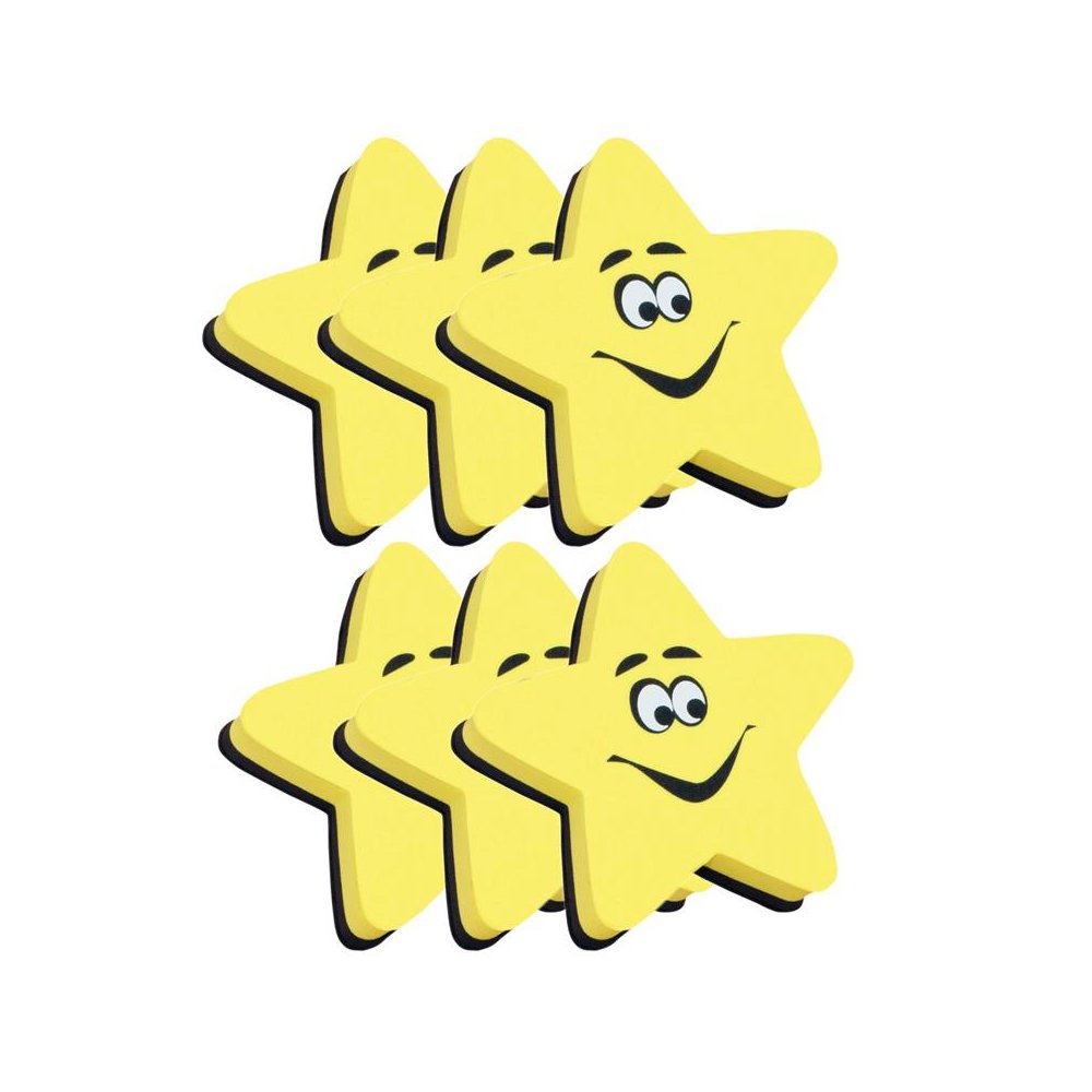 Magnetic Whiteboard Eraser, Star, Pack of 6. Picture 2
