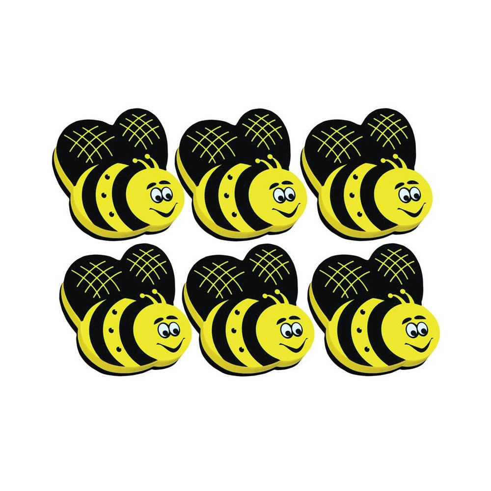 Magnetic Whiteboard Eraser, Bee, Pack of 6. Picture 2