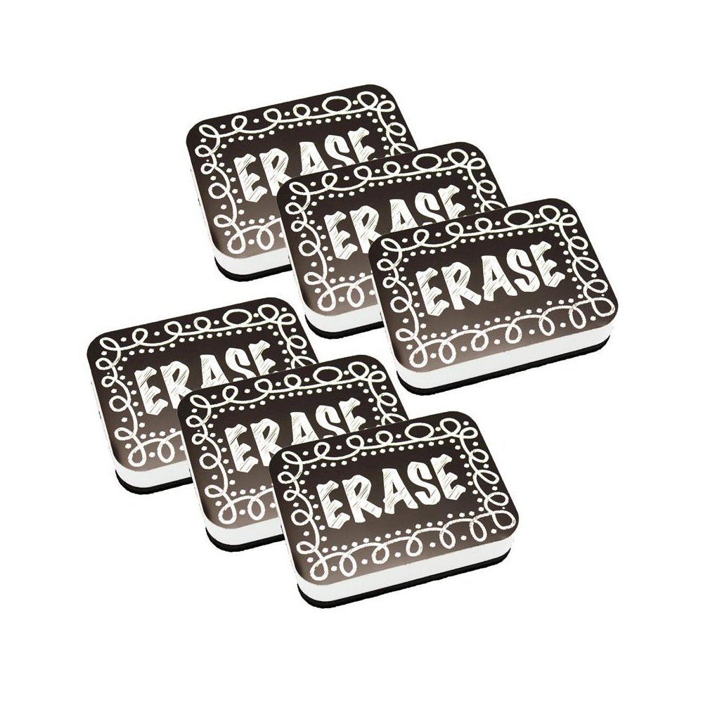 Magnetic Whiteboard Eraser, Chalk Loop, Pack of 6. Picture 2