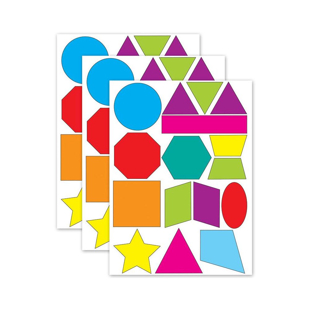 Math Die-Cut Magnets, Shapes, 16 Per Pack, 3 Packs. Picture 2