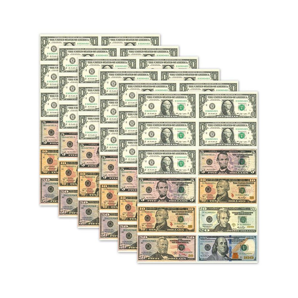 Math Die-Cut Magnets, U.S. Dollars, 12 Per Pack, 6 Packs. Picture 2