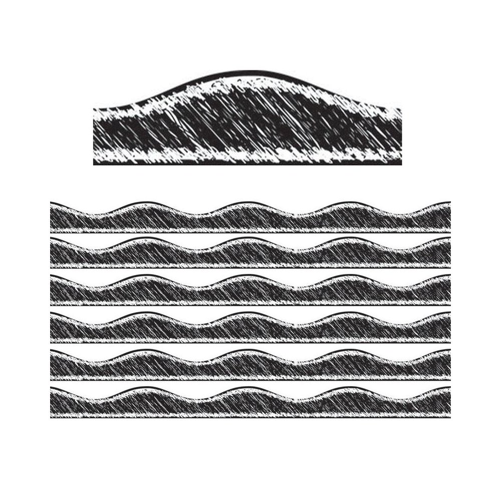 Magnetic Border, Black Scribble Chalk, 12 Feet Per Pack, 6 Packs. Picture 2