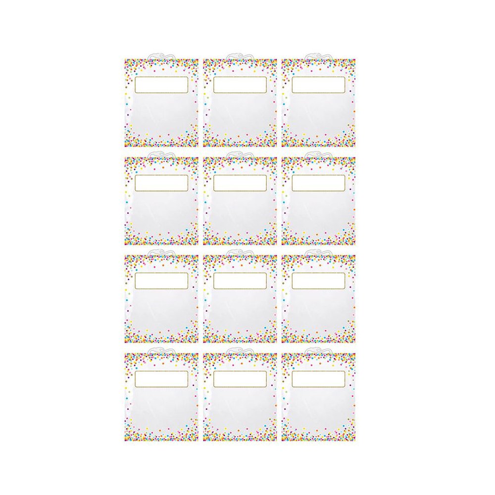 Hanging Confetti Pattern Storage/Book Bag, 10.5" x 12.5", Pack of 12. Picture 2