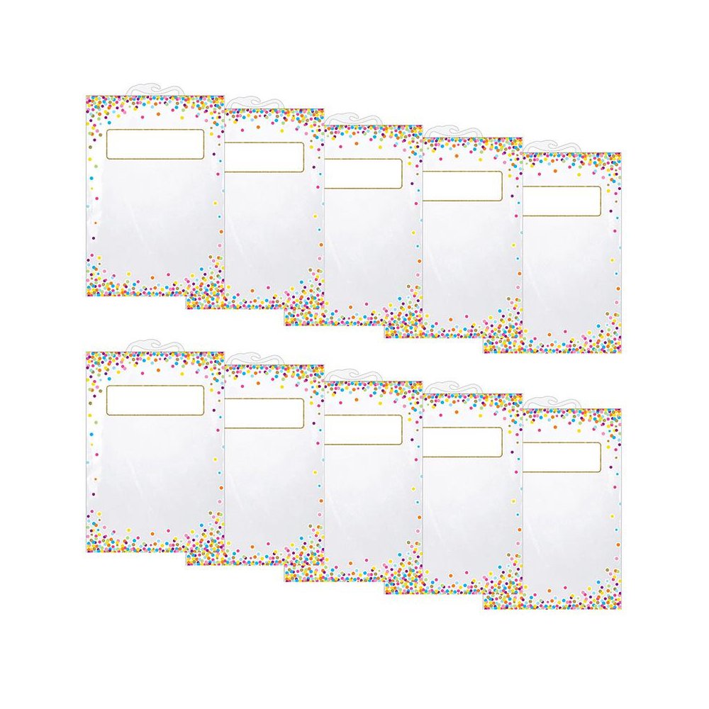 Hanging Confetti Pattern Storage/Book Bag, 11" x 16", 5 Per Pack, 2 Packs. Picture 2