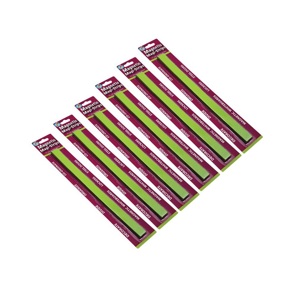 Magnetic Magi-Strips, Lime Green, 12 Feet Per Pack, 6 Packs. Picture 2