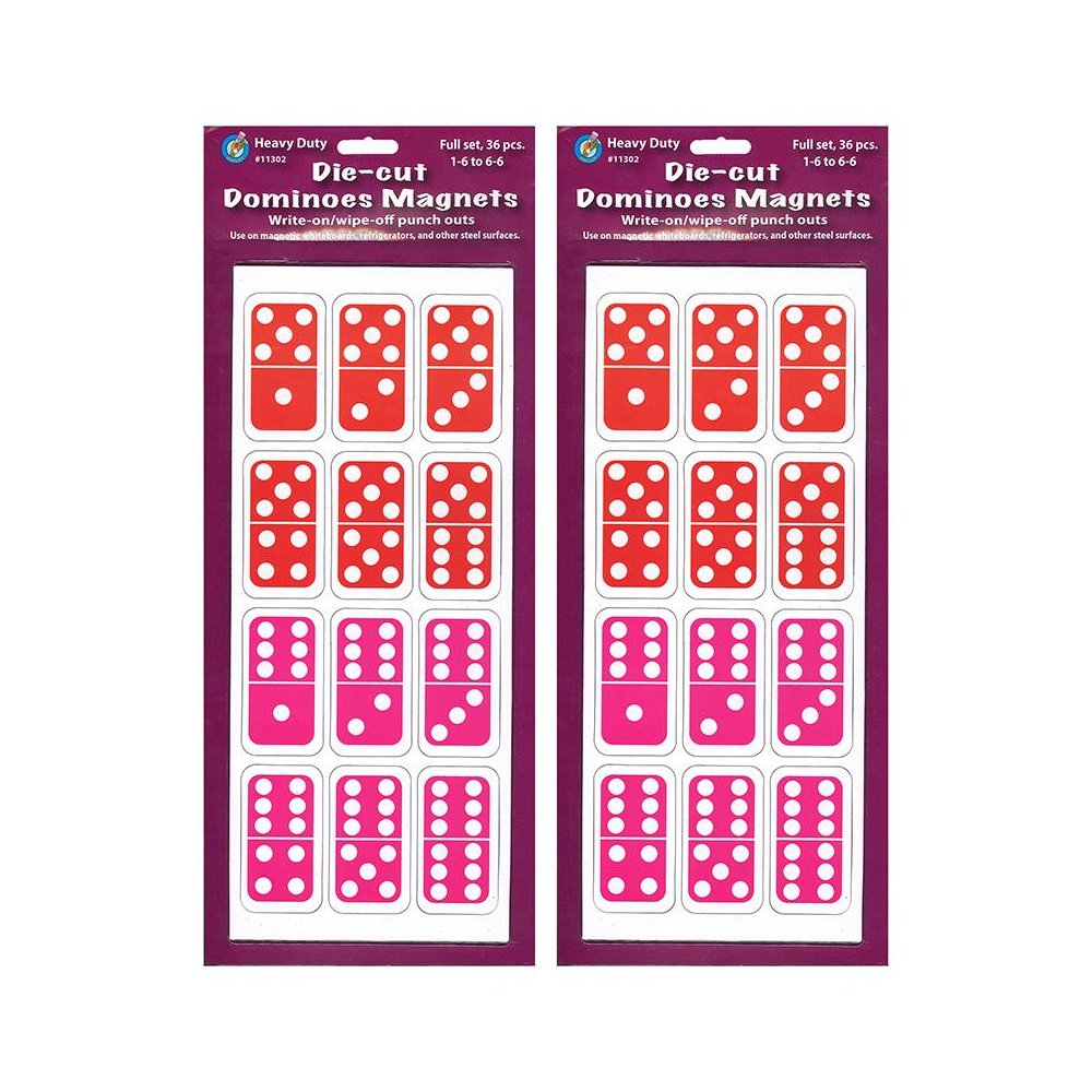 Die-Cut Magnetic Dominoes, 36 Per Pack, 2 Packs. Picture 2