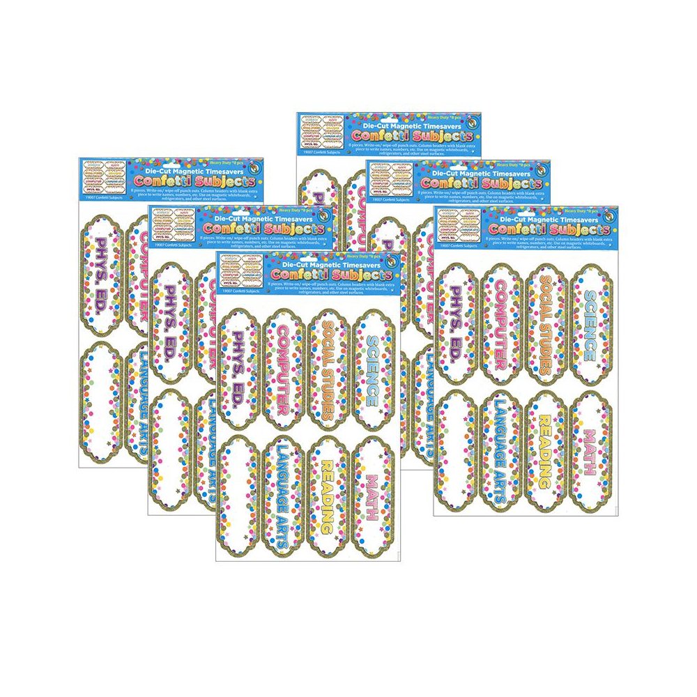 Magnetic Die-Cut Timesavers & Labels, 8 Per Pack, 6 Packs. Picture 2