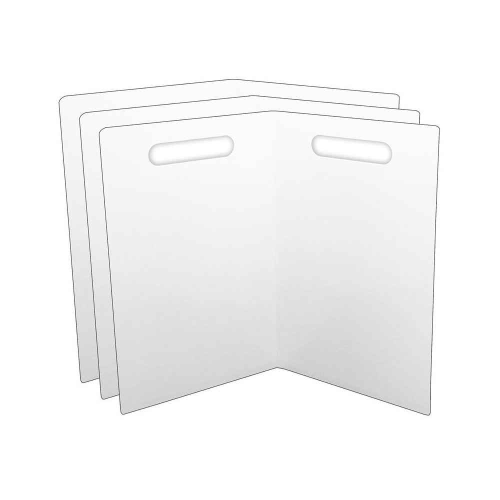 Folding Magnetic Whiteboard, White, Pack of 3. Picture 2
