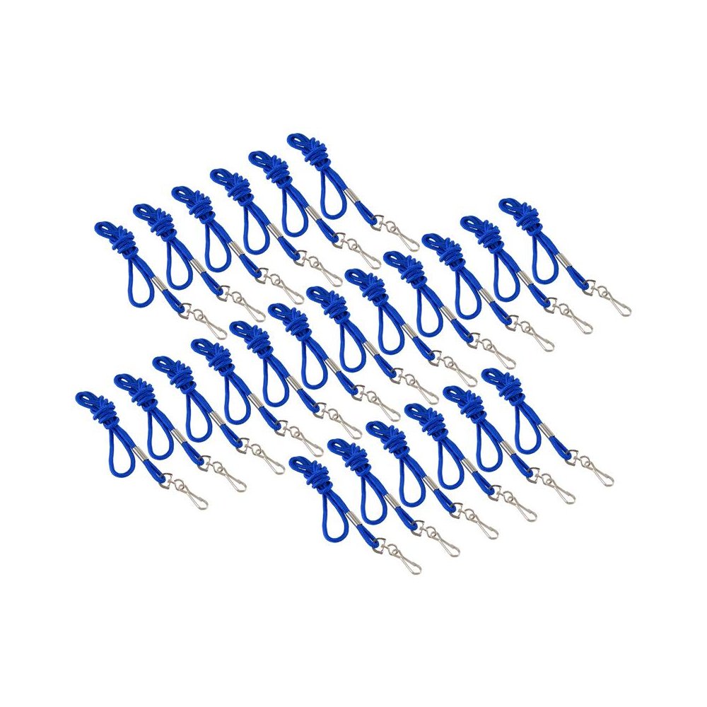 Standard Lanyard Hook Rope Style, Blue, Pack of 24. Picture 2