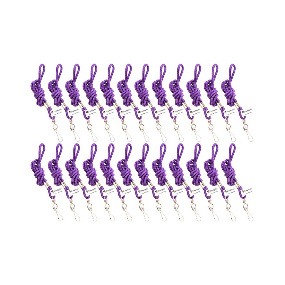 Standard Lanyard Hook Rope Style, Purple, Pack of 24. Picture 2