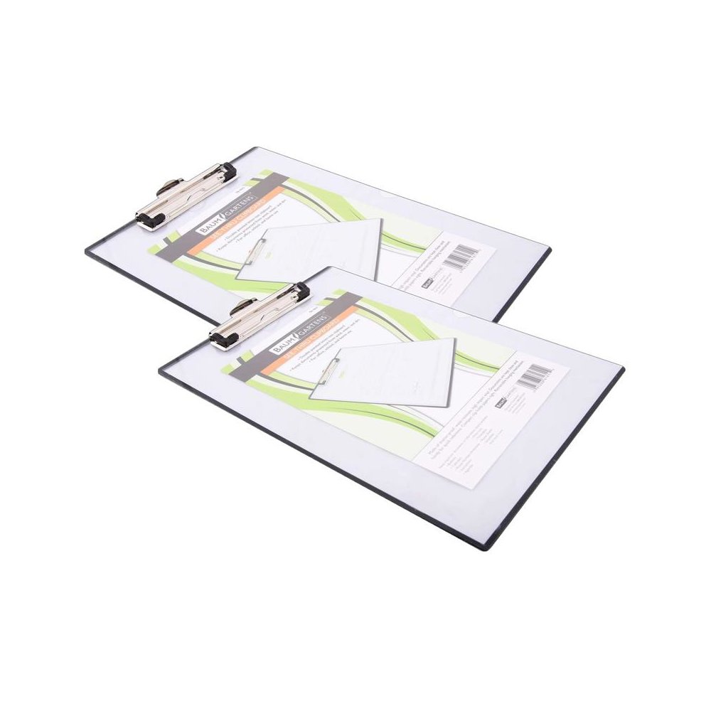 Unbreakable Quick Reference Clipboard, Clear, Pack of 2. Picture 2
