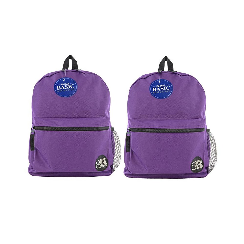Basic Backpack 16" Purple, Pack of 2. Picture 2