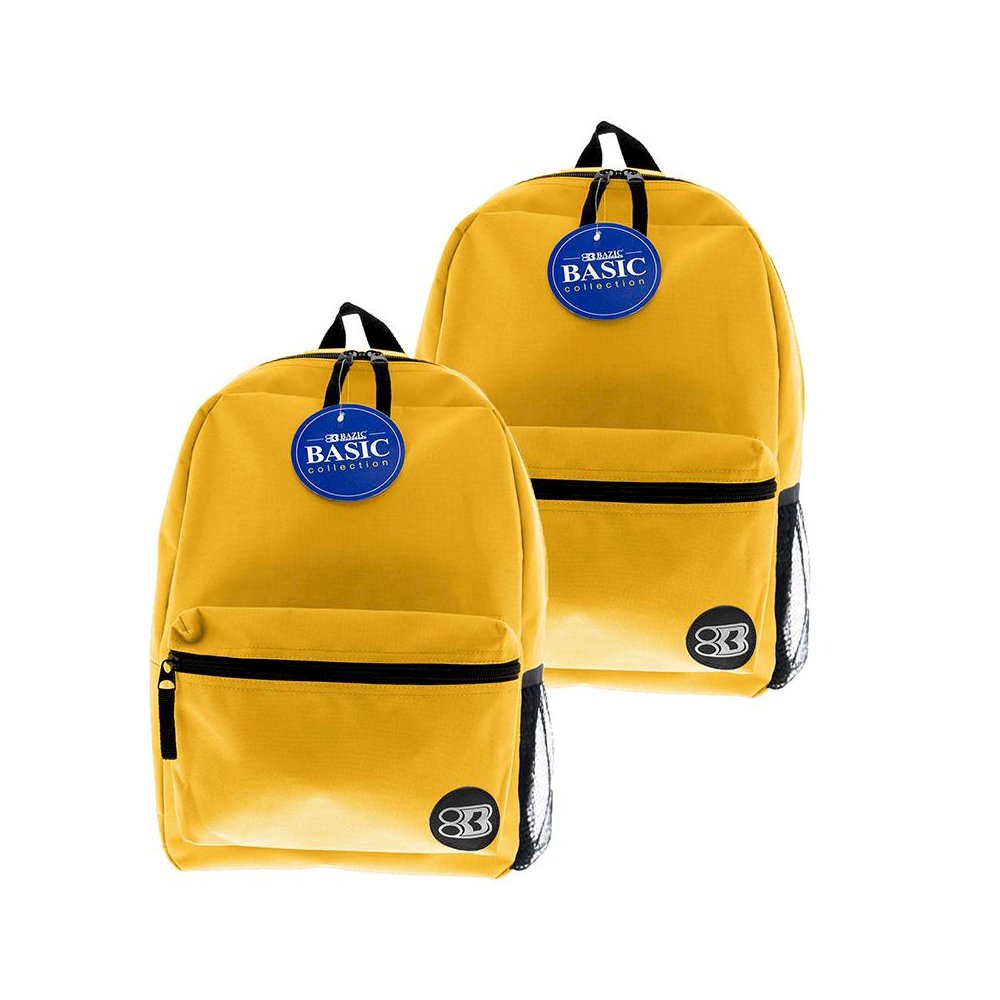 16" Basic Backpack, Mustard, Pack of 2. Picture 2