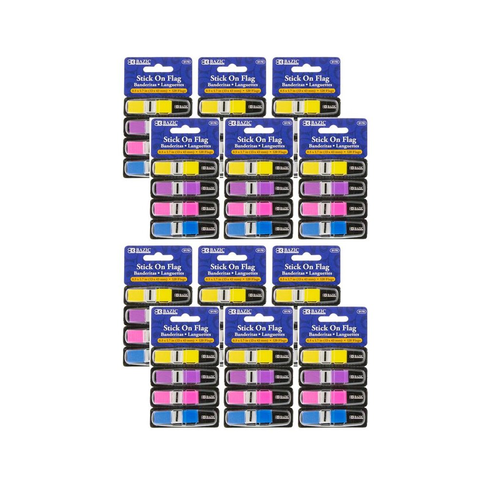 Neon Color Coding Flags with Dispenser, 120 Per Pack, 12 Packs. Picture 2