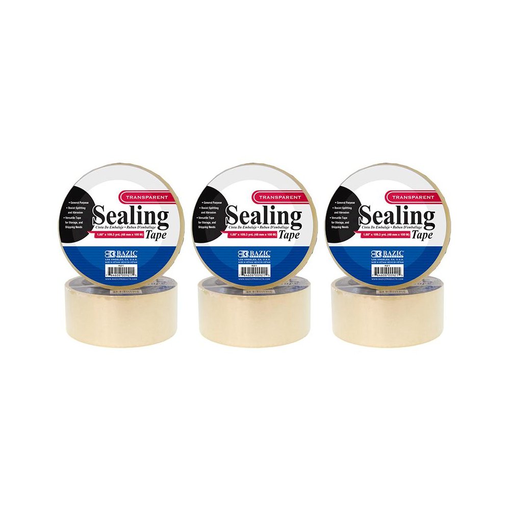 Clear Packaging Tape Roll, 1.88" x 109.3 Yards, Pack of 6. Picture 2