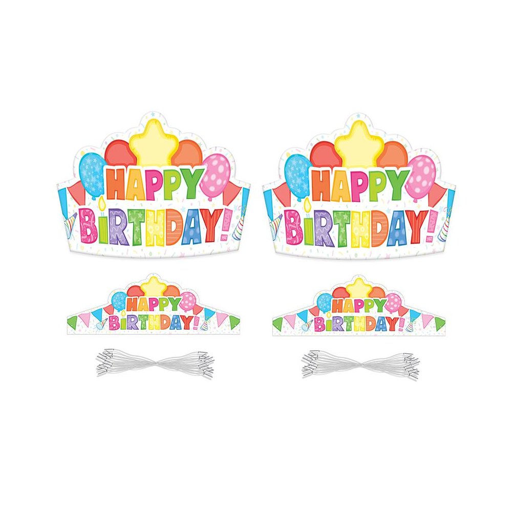 Happy Birthday Crowns, 30 Per Pack, 2 Packs. Picture 2