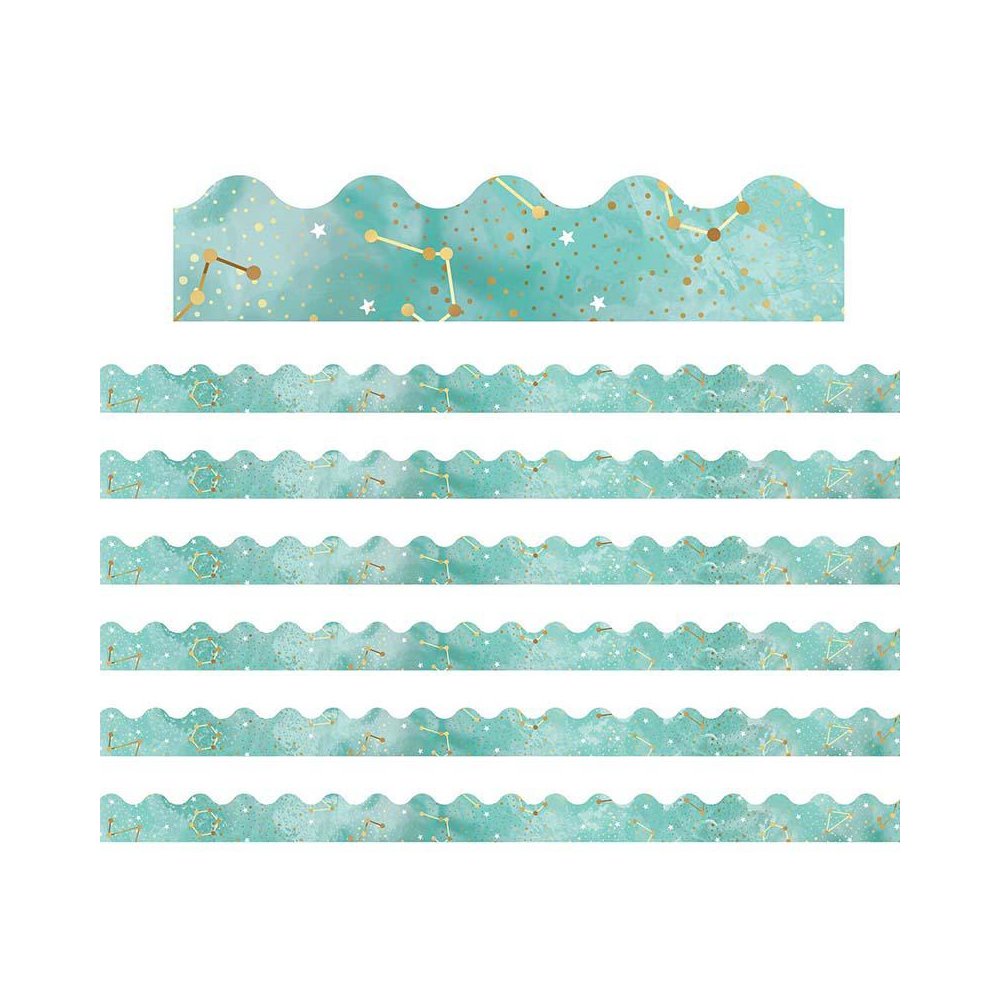 Galaxy Constellations Scalloped Border, 39 Feet Per Pack, 6 Packs. Picture 2